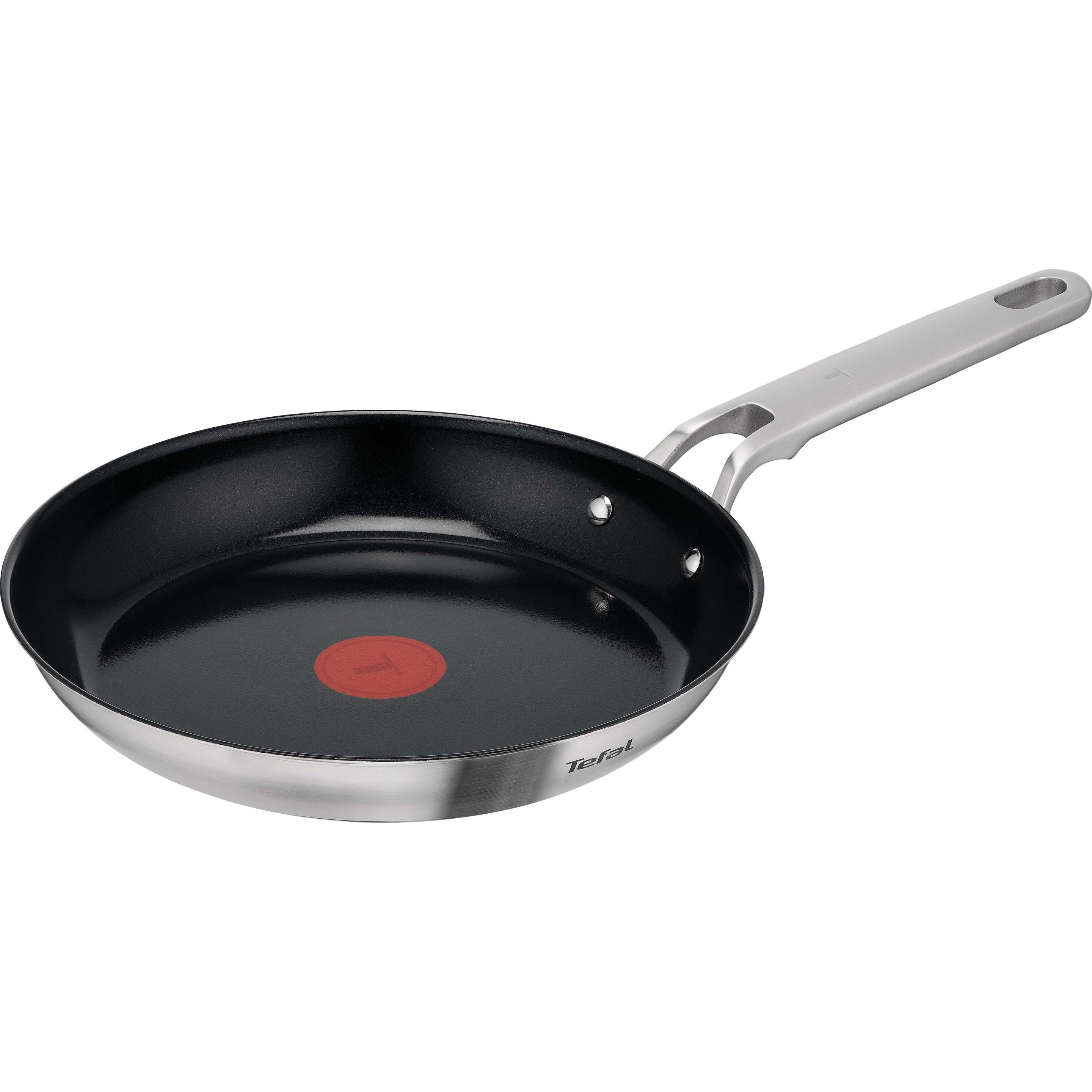 Tefal Extreme Ceramic Frying Pan, 24 cm, ceramic/stainless steel, Padella + Pentola, Argento