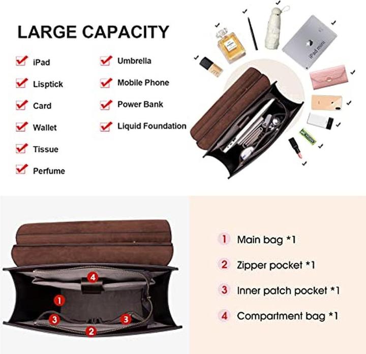 Actual product image Cnoles Leather Backpack Purse