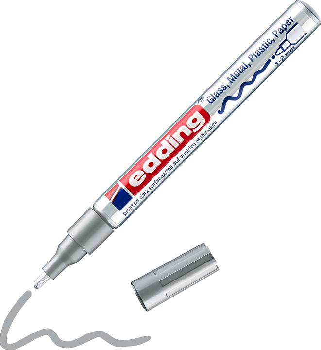 Productafbeelding Edding Glanzende lakstift (Zilver, 2 mm, 1 x)