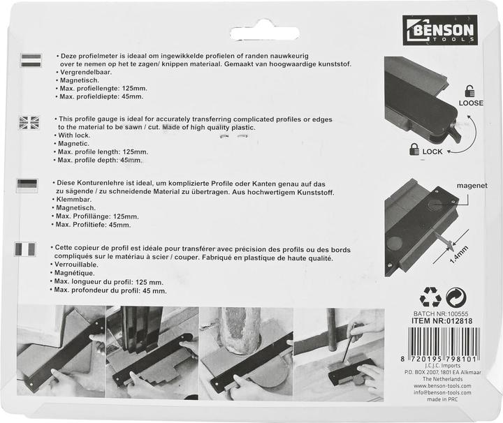 Actual product image Benson Profile gauge (12.50 cm)
