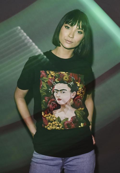 Produktbild Merchcode Ladies Frida Kahlo Portrait Tee (S)