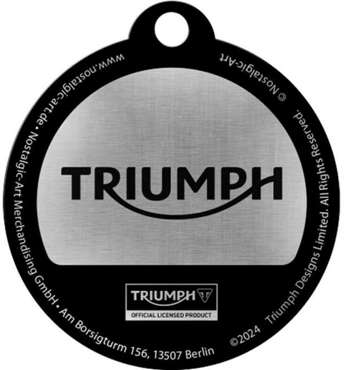 Actual product image Nostalgic-Art Merchandising Nostalgic Art key ring Triumph Ø 4 cm, black, motif