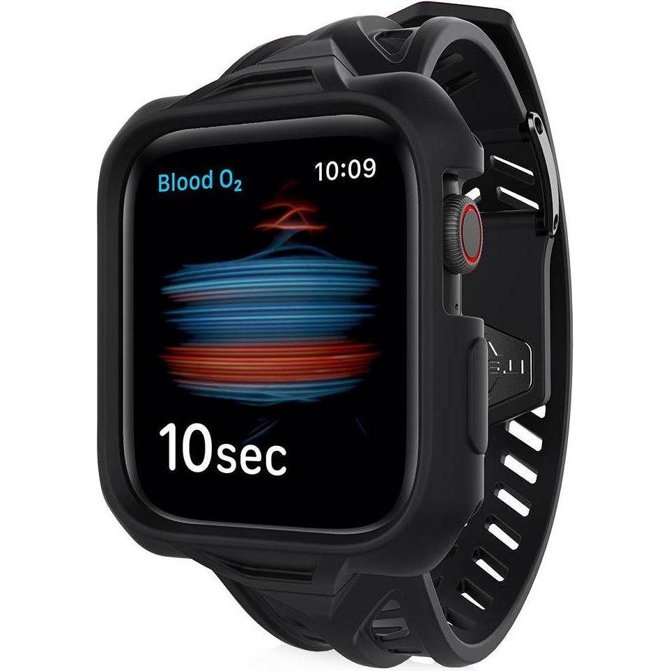 Itskins Displayschutz-Cover+Armband, Drop-Protection SPECTRUM CLEAR black (Plastik), Uhrenarmband, Schwarz