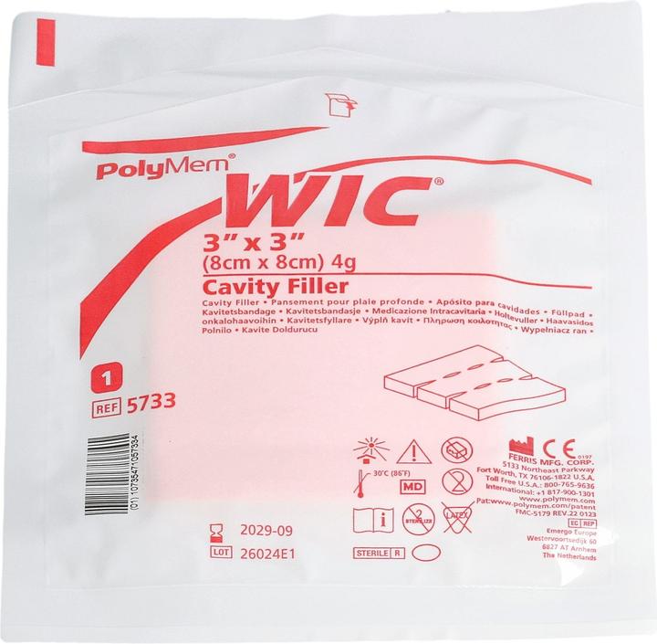 Actual product image PolyMem WIC wound filler 8x8cm sterile 10 pcs.