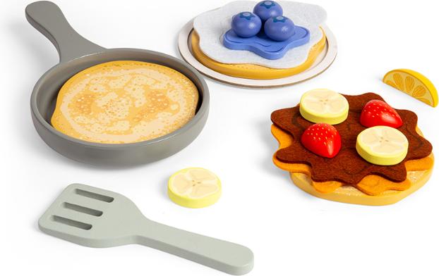 Productafbeelding Bigjigs Holz-Pfannkuchen-Spielset, 16-tlg.