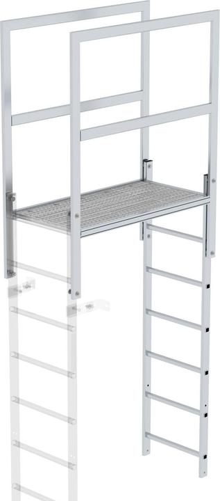 Actual product image Munk Parapet access ladder aluminium-blank special length (120 cm)