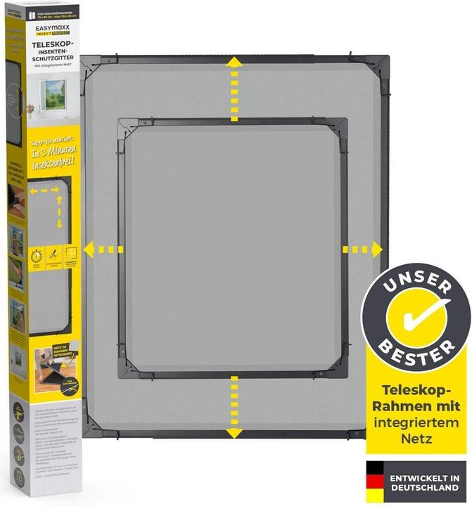 Immagine prodotto Easymaxx Zanzariera telescopica antracite, luogo d'uso (120 x 140 cm)