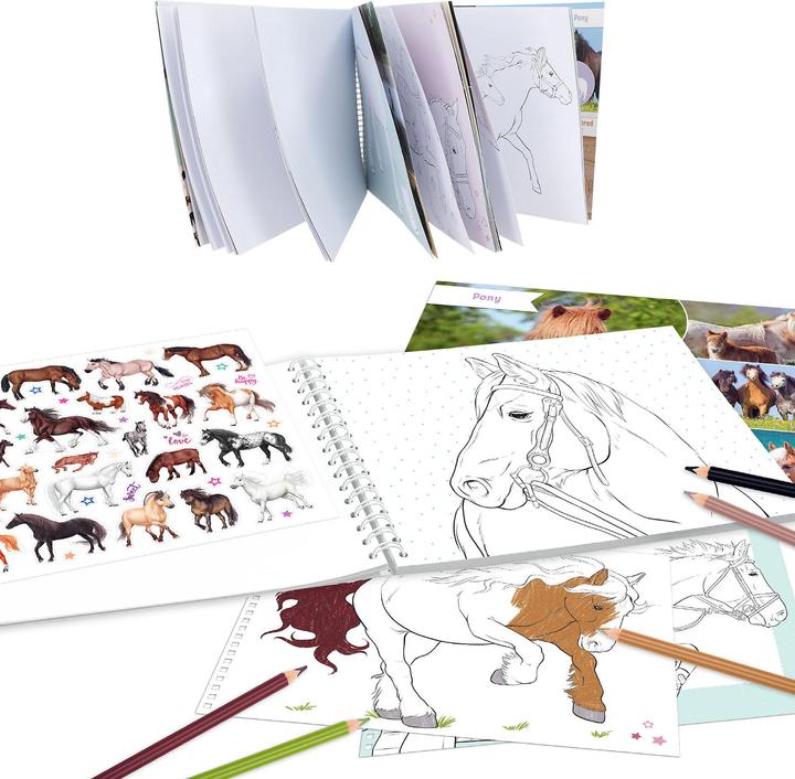 Image du produit Magni DEPESCHE Miss Melody Livre de coloriage Rêves de chevaux avec autocollants