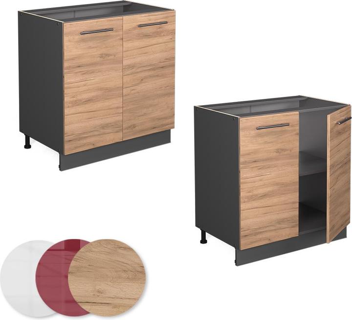 Produktbild Vicco Fame-Line mit Regal, AP Eiche (80 x 60 x 81.5 cm)