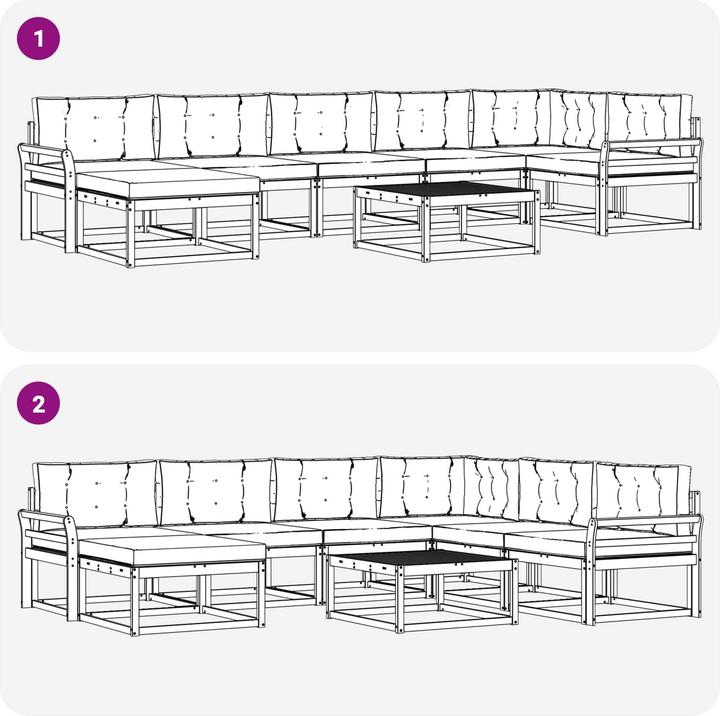 Produktbild vidaXL Outdoor-Sofa