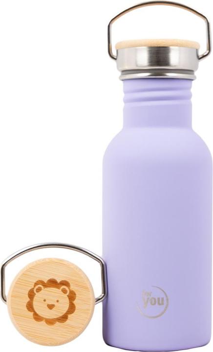 Actual product image For You Drinking bottle for children - Purple lion | stainless steel | 500 ml (0.50 l)
