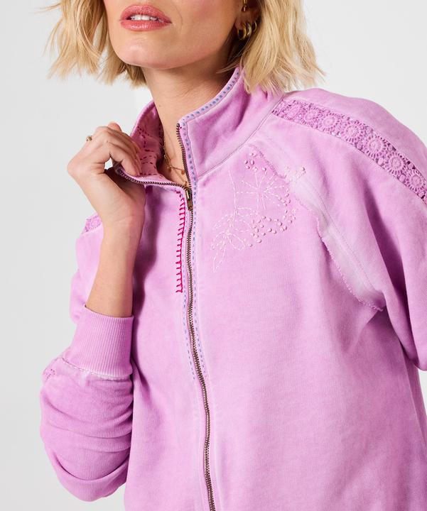 Produktbild Joe Browns High Neck Collar Embroidered Zip Through Sweatshirt (52)