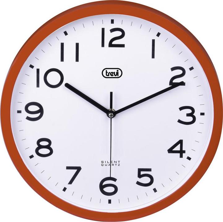 Actual product image Trevi OM 3302 S Quartz Wall Clock Red Circle, White (30 cm)