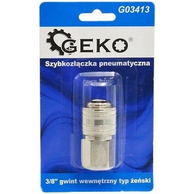 GEKO, Raccordo per tubo flessibile, Attacco rapido pneumatico filettatura interna 3/8 (Aggancio)