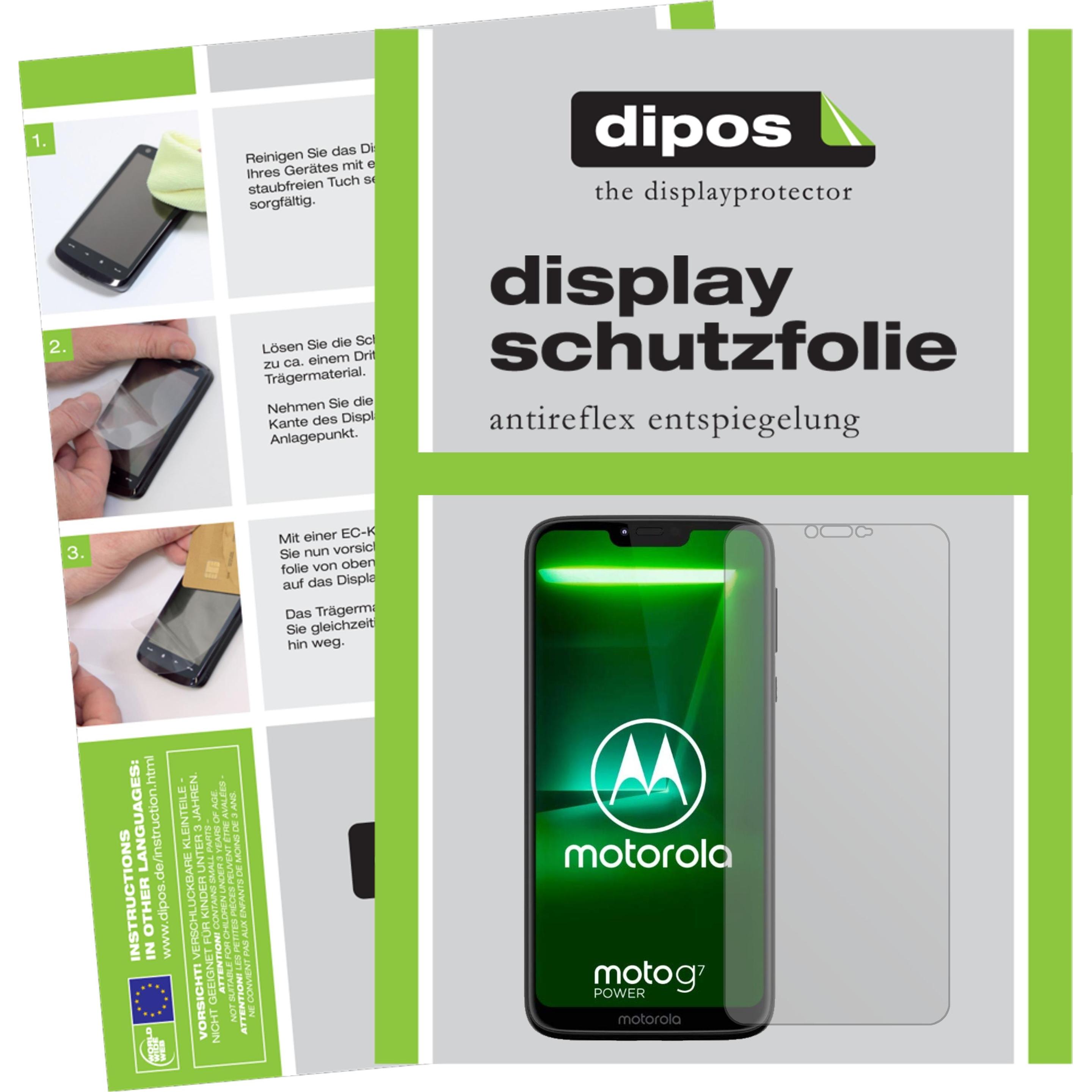 Thumbnail - Dipos Displayschutzfolie Antireflex (2 Stück, Motorola Moto G7 Power), Smartphone Schutzfolie, Transparent