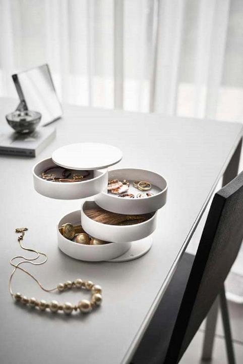 Actual product image Yamazaki 4-tier TOWER jewellery box