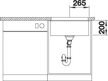 Actual product image Blanco Etagon 500-U (Undermount sink, 46 cm, 53 cm)