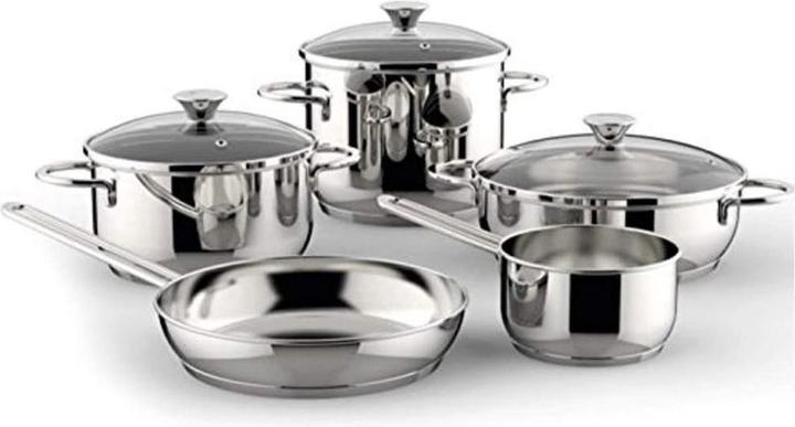 Immagine prodotto Lagostina Deliziosa pentola Premium e set di pannolini RV 8-delig (Padella per friggere, Pentola, Acciaio inossidabile)