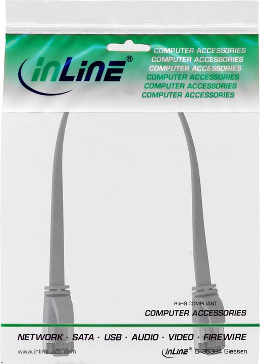 Actual product image InLine Patch cable flat (U/FTP, CAT8.1, 0.25 m)