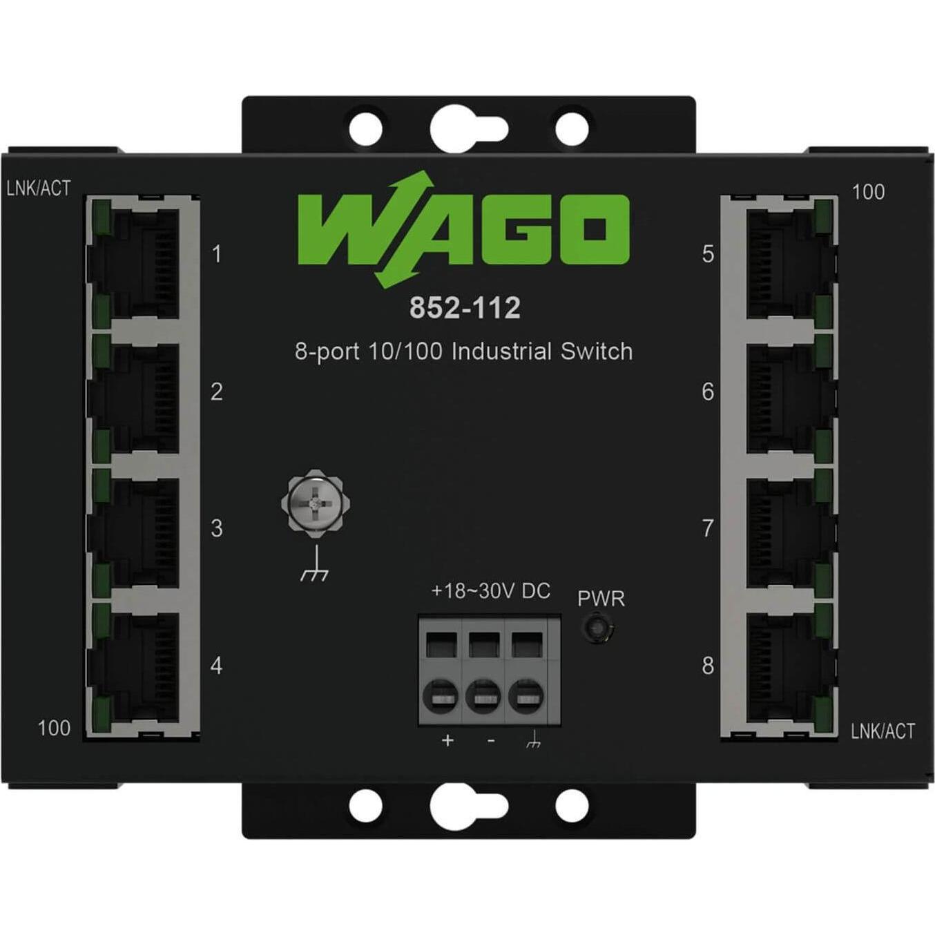 Thumbnail - Wago Industrial Ethernet Switch ECO 8 Port (8 Ports), Netzwerk Switch, Schwarz