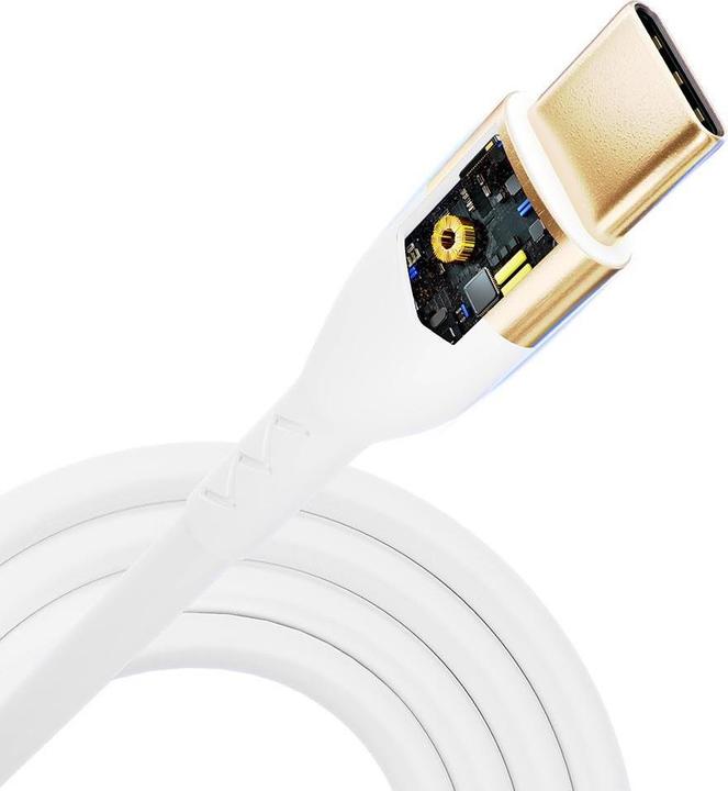 Image du produit 3MK Câble HyperSilicone USB-C/USB-C 2m 100W Biały/White (2 m, 100 W)