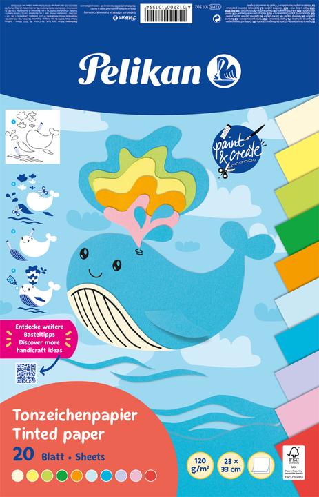 Actual product image Pelikan Clay Paper Pad TZPB, 20 sheets, 23x33cm, Summer (120 g/m², 20x)