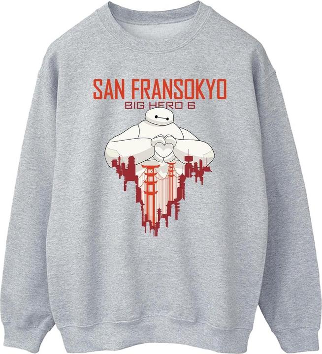 Immagine prodotto Disney Big Hero 6 Baymax San Fransokyo Heart Felpa Uomo (XL)