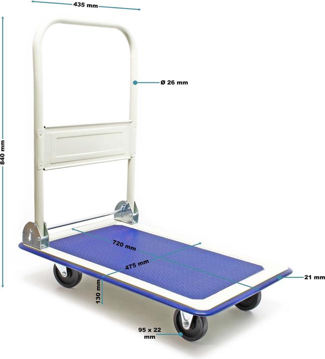 Produktbild Wiltec Plattformwagen (150 kg)