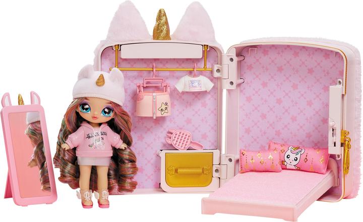 Actual product image MGA 3-in-1 Backpack Bedroom Unicorn Playset- Britney Sparkles