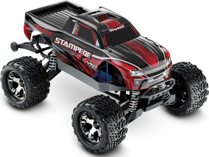 Actual product image Traxxas stampede 4x4 vxl red rtr without battery/charger 1/10 4wd monster truck brushless (RTR Ready-to-Run)