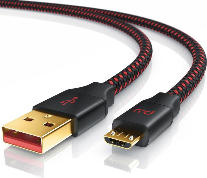 Immagine prodotto Primewire Cavo da Micro USB 2.0 a USB Tipo A, UltimateCharge Cavo di ricarica rapida MicroUSB 2.0 con (5 m, USB 2.0)