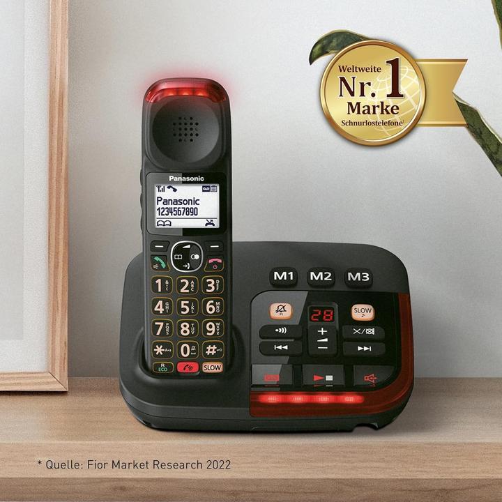 Immagine prodotto Panasonic Telefono fisso digitale con risponditore, LCD, volume alto, slow-talk, blocco chiamate