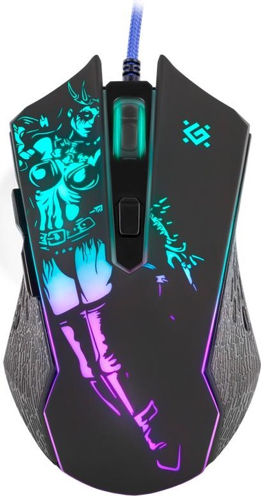 Immagine prodotto Defender Mouse ottico da gioco, cablato GM-933 SIN'SISTER 7200dpi 6P retroilluminato (Cablato)