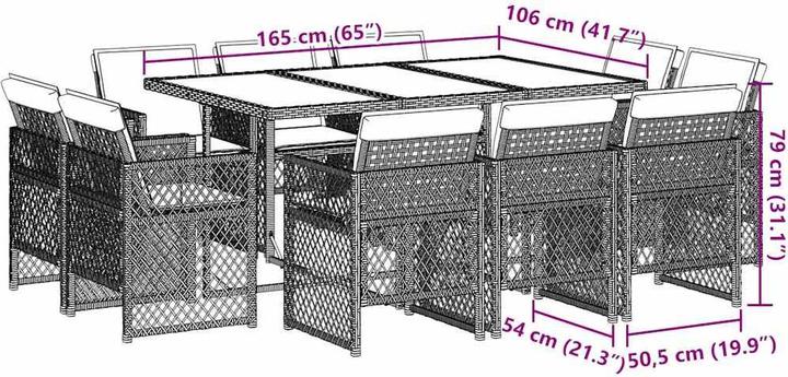 Produktbild vidaXL Garten Essgruppe