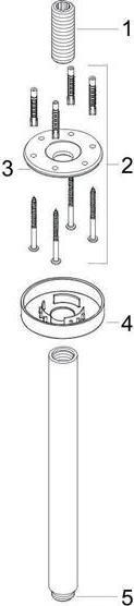 Produktbild hansgrohe HG Deckenanschluss S DN 15, Länge 300mm chrom