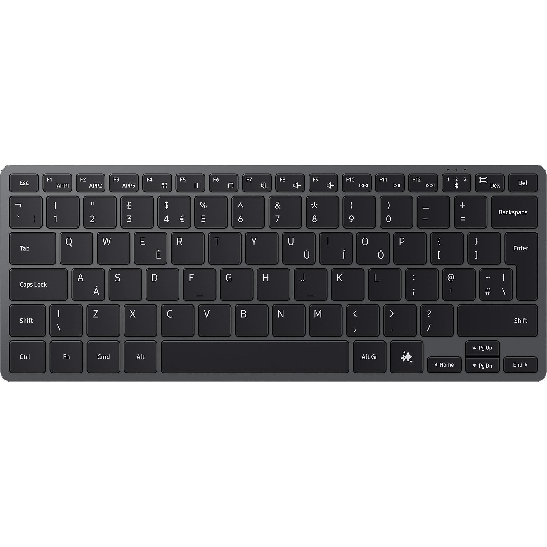 Samsung Universal Multi Bluetooth Keyboard Tastatur für Tabs (DE, Kabellos), Tastatur, Grau