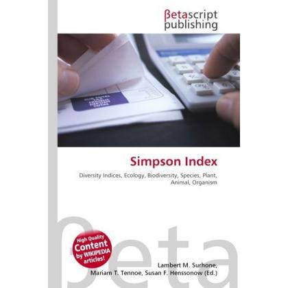 Simpson Index, Fachbücher von Lambert M. Surhone, Miriam T. Timpledon, Susan F. Marseken