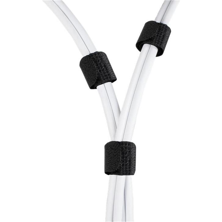 Thumbnail - Deltaco, Klettband, Hook and loop fastener cable ties width 9mm 10m black (9 mm)