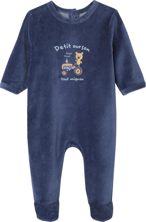 Produktbild Vertbaudet 2er-Pack Baby Samt-Strampler mit Recycling-Polyester, Feuerwehr (62)