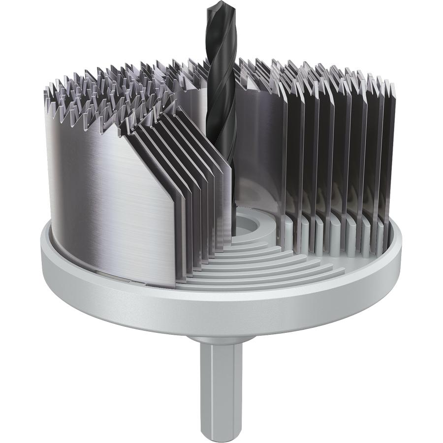 Bosch Professional Zubehör, Sega a tazza, Wood and Drywall Multiblade Lochsägen-Set, 25/32/38/44/51/57/63/68 mm, 8-tlg.