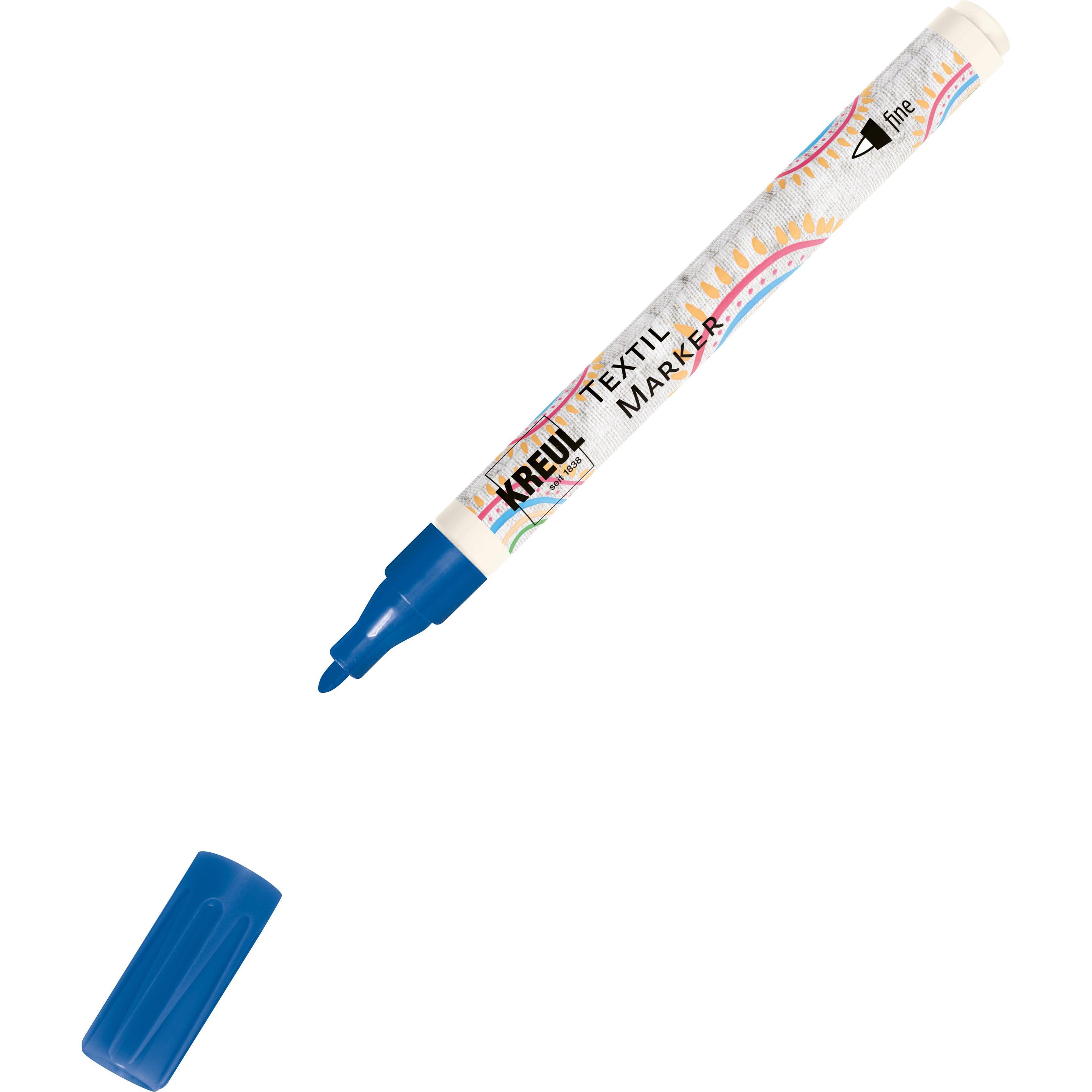Thumbnail - Kreul, Marker, Stoffmalstift, Textilmarker Javana texi mäx Sunny fine für helle Stoffe (Blau, 2 mm)