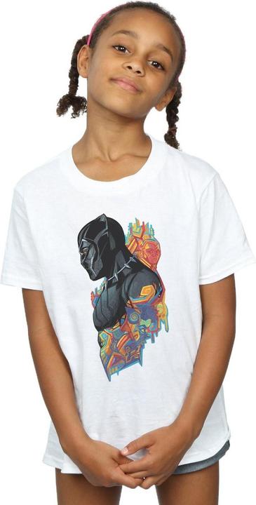 Produktbild Mädchen Black Panther Profil TShirt aus Baumwolle (140, 146)
