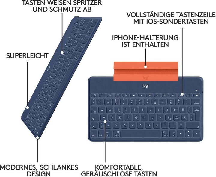 Actual product image Logitech Keys-To-Go (DE, iPad, iPhone, Apple TV)