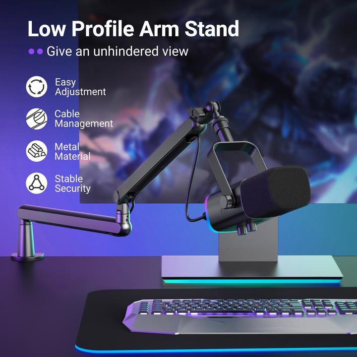 Produktbild Fifine - BM88 - Professionele Microfoon Arm - Boom Arm - In hoogte verstelbaar - 360