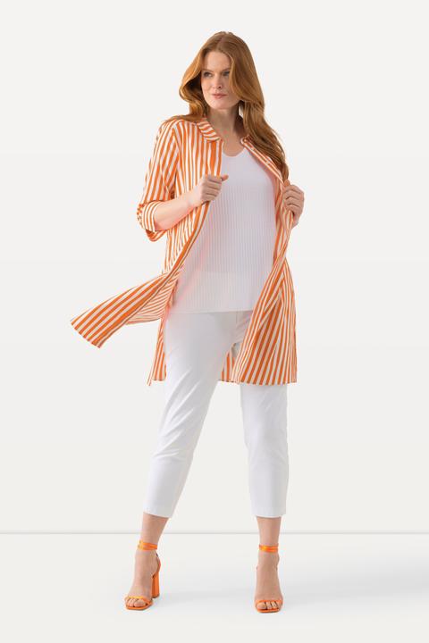 Produktbild Ulla Popken Longbluse, Streifen, A-Linie, Hemdkragen, 3/4-Arm (42, 44)