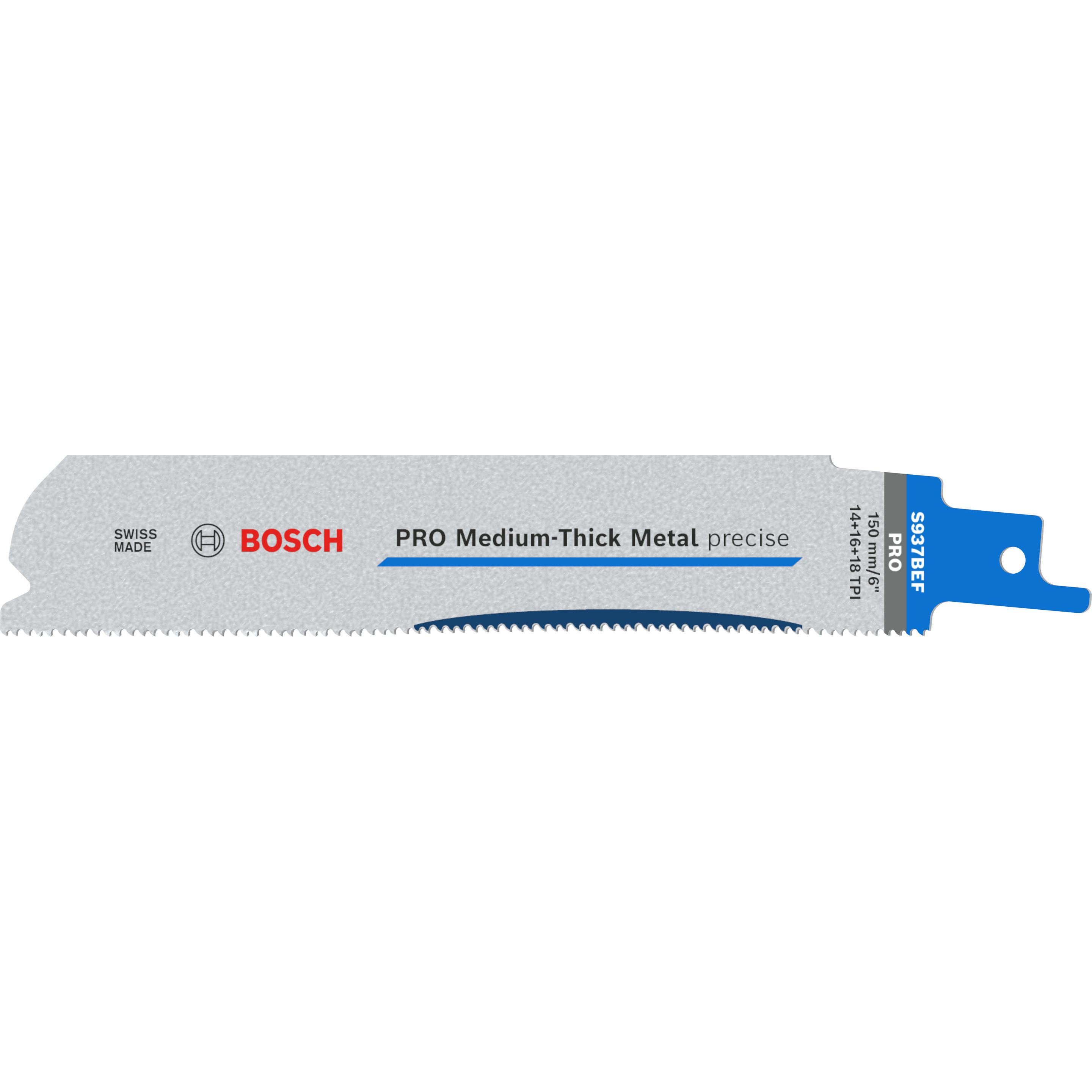 Bosch Professional Zubehör, Lama, Lama PRO Medium-Thick Metal precise S937BEF, 1,1 x 25 x 150 mm, 25 pezzi.