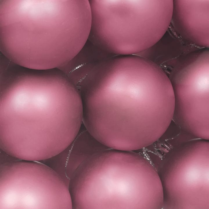 Actual product image Relaxdays - Weihnachtskugeln 50er Set, Rosa/ Silber (50 -part)