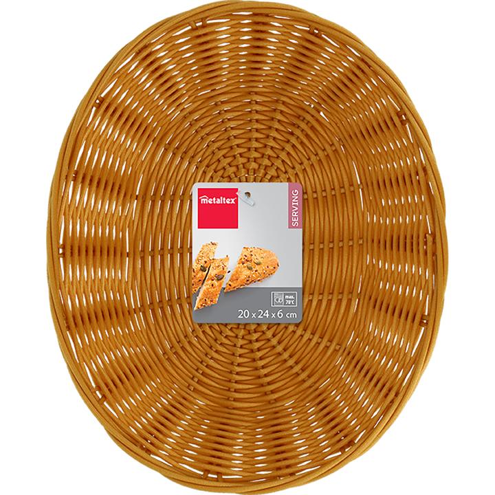 Produktbild Metaltex Brotkorb oval PP Metalldraht 24x20x6 cm