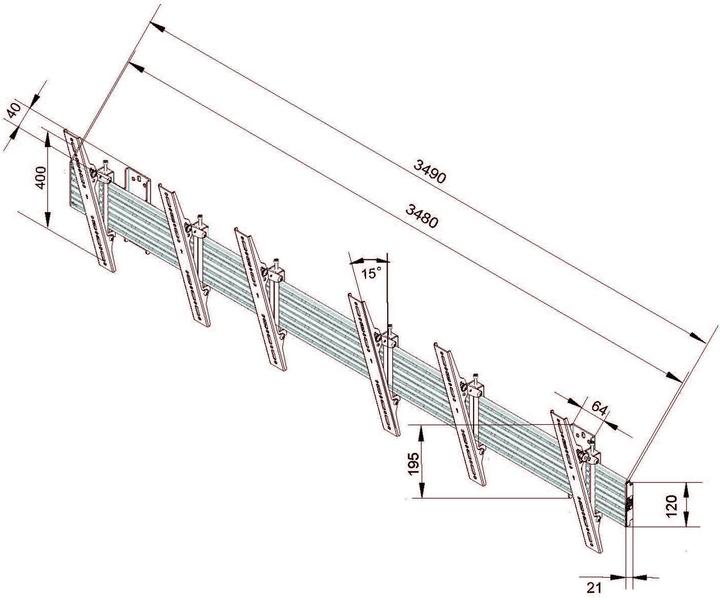 Actual product image Multibrackets Per MBW3U (Wall, 90 kg, 40" - 65")