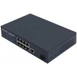 Dexlan Switch, 8 x 100/10 Mbit/s dont 8 PoE+, 1x 1GBit, 1x SFP, 120W DX3110-P120 (8 Ports), Netzwerk Switch